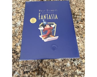 Edición de coleccionista de lujo de Fantasía de Walt Disney en VHS, CD con litografía sellada.