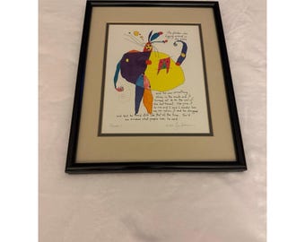 Brian Andreas Story People 1993 "Plumber" Framed And Matted Print