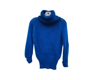 cobalt blue turtleneck