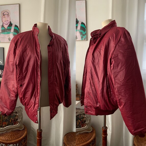 Large / XL vintage 80’s Maroon bomber jacket