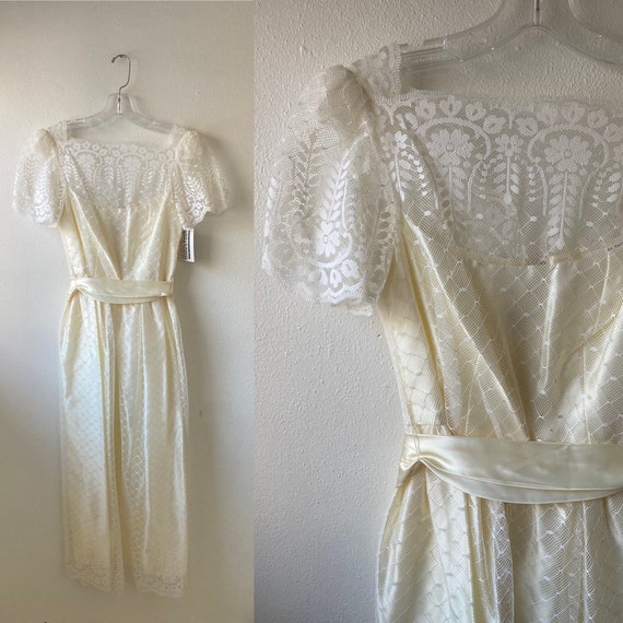 Xsmall 0/2 | vintage 80’s white lace formal dress