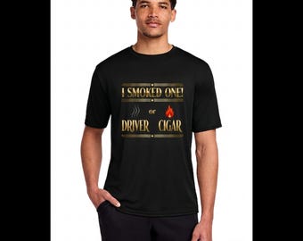 Camiseta de golf "Me fumé un puro", camiseta divertida para jugar al golf o practicar con un cigarro, ropa de golf que absorbe la humedad, regalo de una empresa propiedad de veteranos.