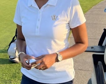Polo bordado, camiseta de golf para mujer "Teed Up Wit Martini", logotipo "Par For The Wit", regalo de golf, empresa propiedad de veteranos, polo para damas