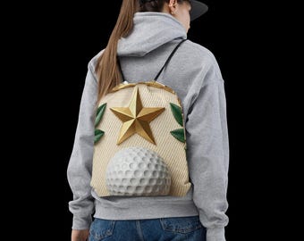 Fairway Famous Golf Drawstring Bag, All Over Print Cinch Sack, Golf Gym Bag, Funny Golf Gift, Sporty Backpack for Golfers