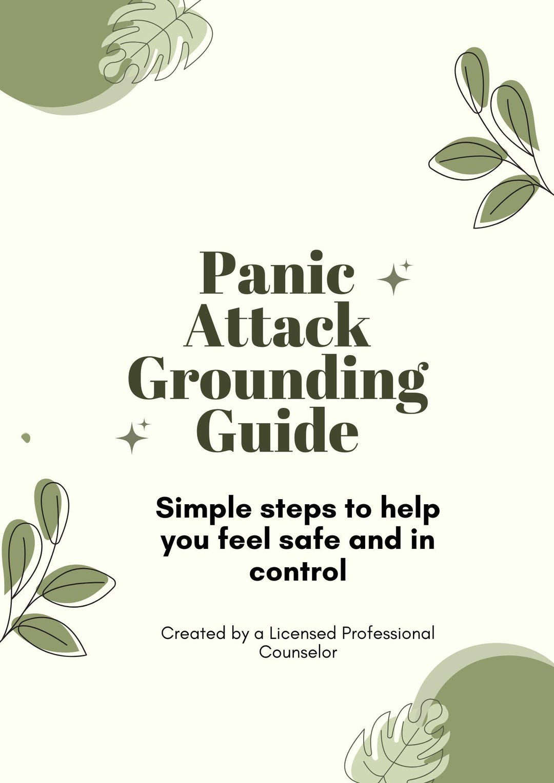 Panic Attack Grounding Guide + Safe Space Visualization Worksheet - Etsy
