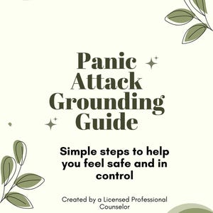 Panic Attack Grounding Guide + Safe Space Visualization Worksheet