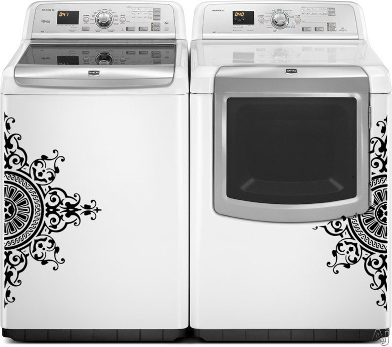 Washer Dryer Vinyl Decals Appliance Decals Greek Medallion Etsy