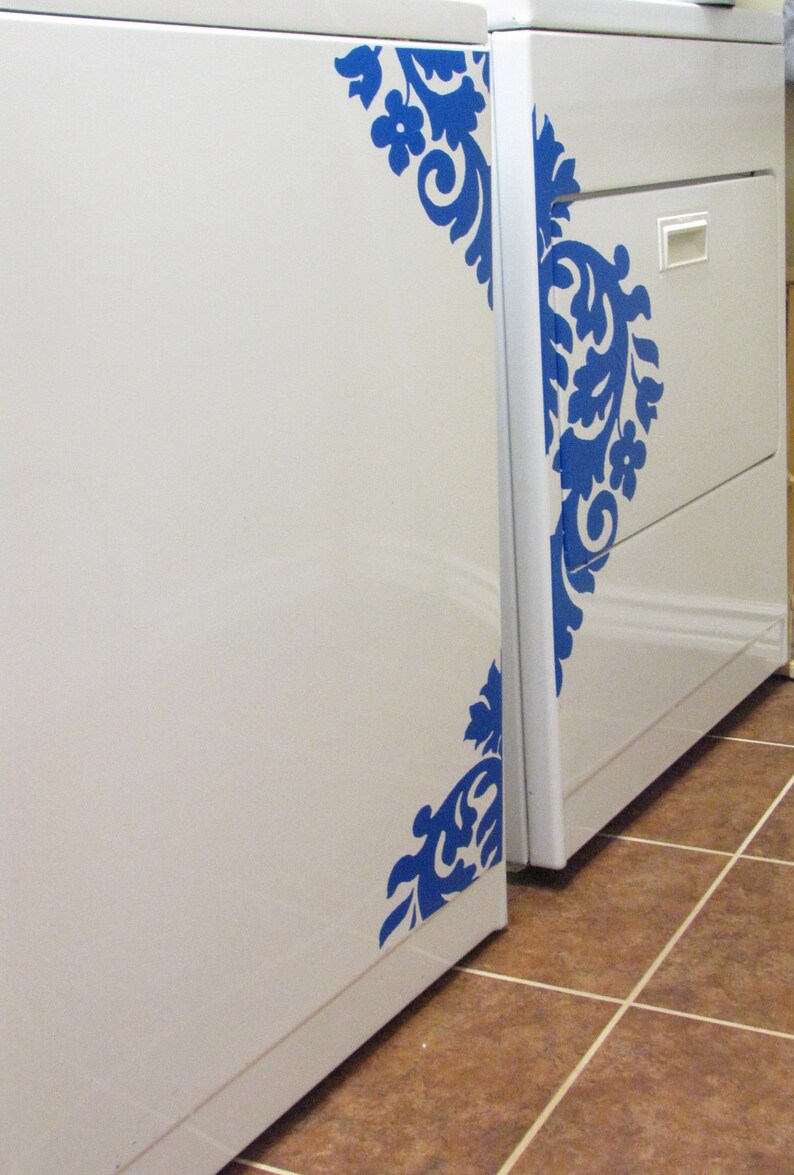 Appliance Vinyl Decal Large Damask Design Dishwasher Etsy