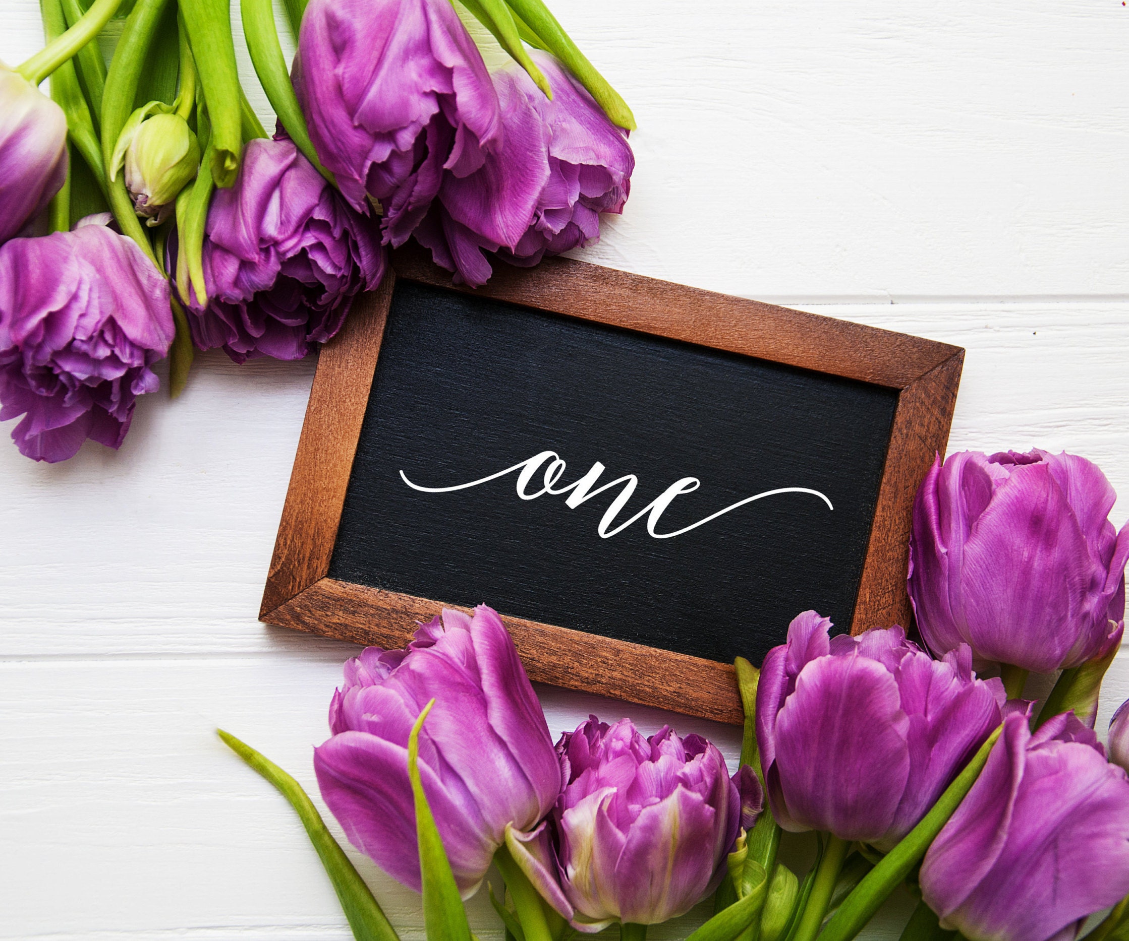 Modern Handwriting Table Number Decal, Wedding Vinyl Decals, Wedding …