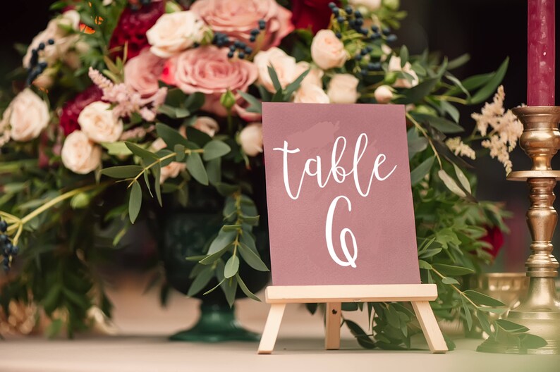 Wedding Table Number Decal Wedding Vinyl Decals Reception Etsy