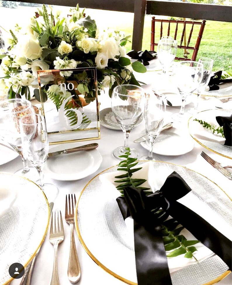 Modern Table Numbers Decal Wedding Vinyl Decals Reception Etsy