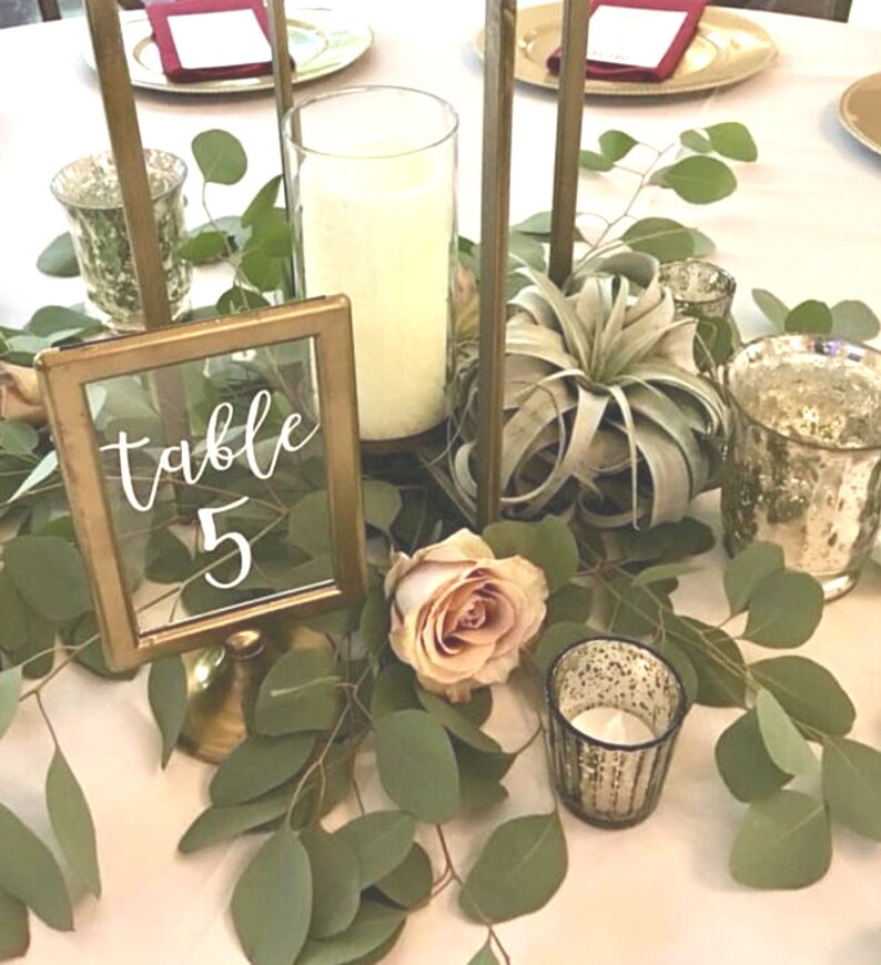 Wedding Table Number Decal Wedding Vinyl Decals Reception Etsy