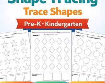 Form-Ablaufverfolgung Arbeitsblätter | Kindergarten Feinmotorik Aktivität (10 Seiten)