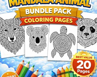 Mandala Malvorlagen (Band 1 und Band 2)– Sofortdownload PDF