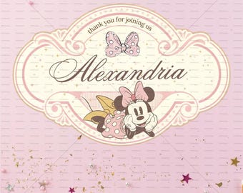 Jogos americanos personalizados da Minnie Mouse para aniversário (Download digital)