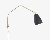 Scholars Lamp Cone- Bent swing arm potence style lamp brass