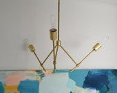 The Gorg • solid brass sputnik inspired chandelier • UL LISTED