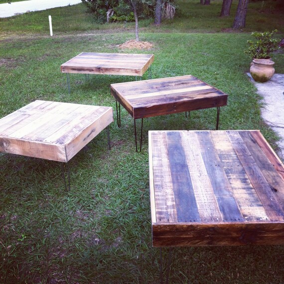 Items similar to Reclaimed Barnwood Wood Coffee Table with steel