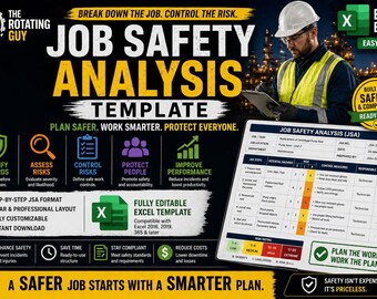 Job Safety Analysis (JSA) Template | Editable Excel HSE Checklist (XLSX)