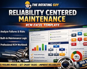 Reliability-Centered Maintenance (RCM) Excel Template (Instant Download)