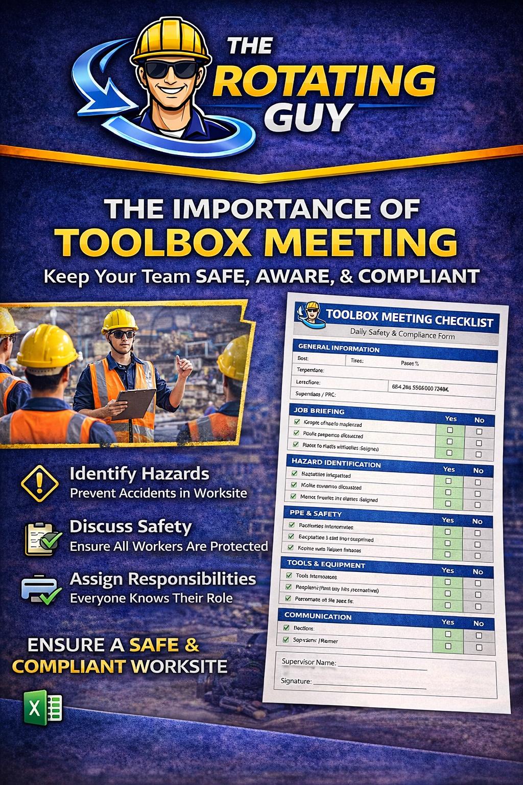 Tool Box Checklist.pdf Safety Toolbox Meeting Checklist | Daily HSE Site Compliance Form ...