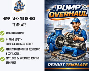 API 610 Centrifugal Pump Overhaul Report | Refinery Engineering Maintenance Template (PDF)