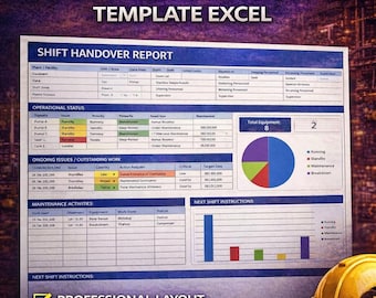 Shift Handover Report Template Excel | Equipment Status Tracker (Excel)