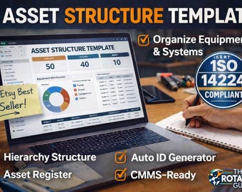 Asset Structure Excel Template | ISO 14224 Compliant, CMMS Ready, Auto ID Generator