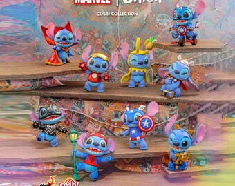 Caja sorpresa de minifiguras de Stitch de Marvel COSBI