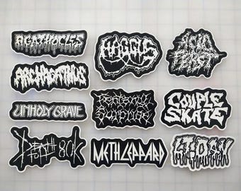 Grindcore Sticker Pack (10 Stickers) SET 2 vinyl decals goregrind death metal black extreme slam powerviolence hardcore crust punk brutal