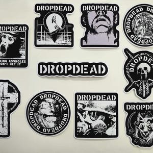 Pack de pegatinas de Dropdead / Crust Punk / Powerviolence (10 pegatinas) pegatinas de vinilo hardcore punk derechos de los animales anarco doom distopía