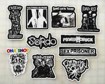 Powerviolence / Fastcore Sticker Pack (10 Aufkleber) SET 4 Vinyl Aufkleber Crust Punk Grindcore Spazz Charles Bronson Infest Death Metal eingezwängt