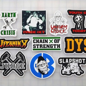 10 Sticker Pack (10 Stück) mit 10 Aufklebern SET 1 Vinyl Sticker Beatdown Straight Edge Power Violence Crust Sxe Death Slam hxc Fastcore