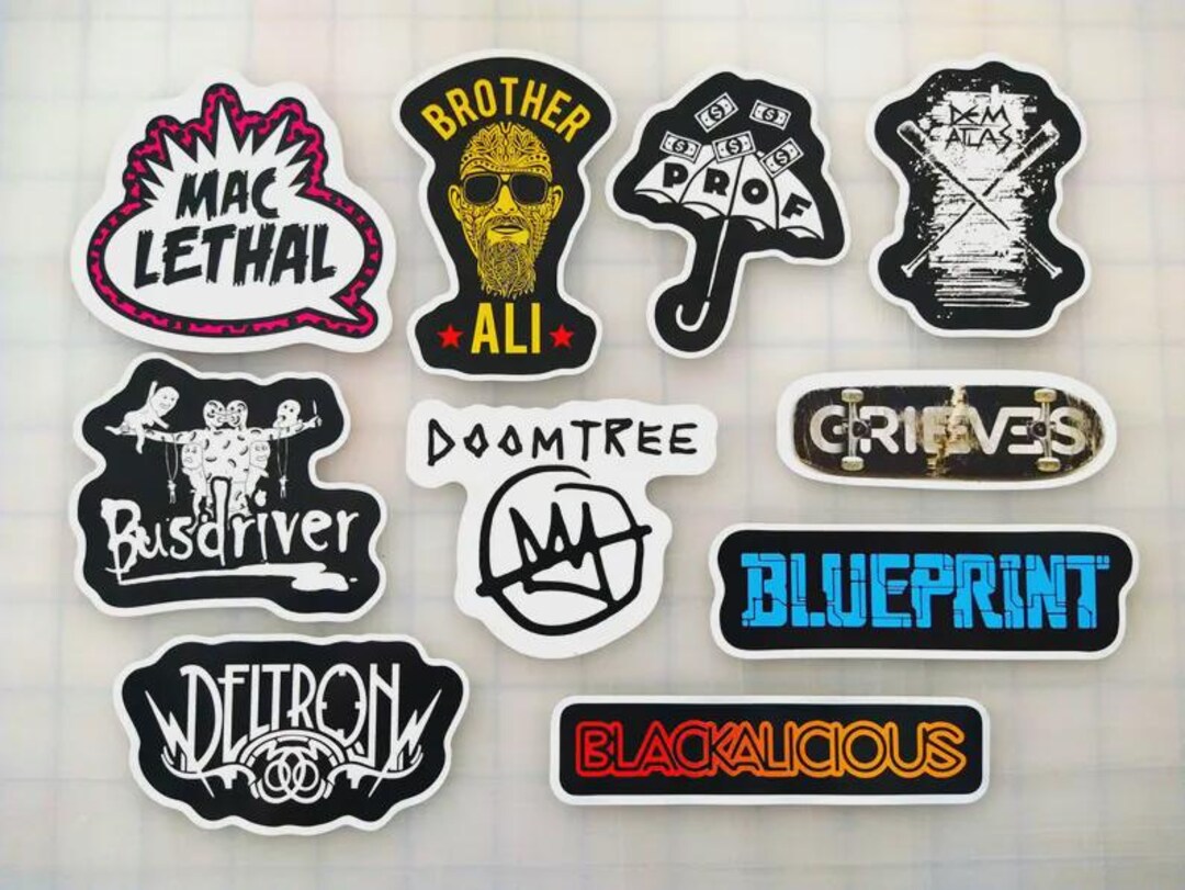 Rap Decals Underground Hip-hop Sticker Pack (10 Stickers) Set 4 Vinyl Decals Rap ...