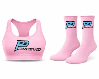 Pink Sports Bra and Socks Set – PROEVID Ladies Athletic Apparel