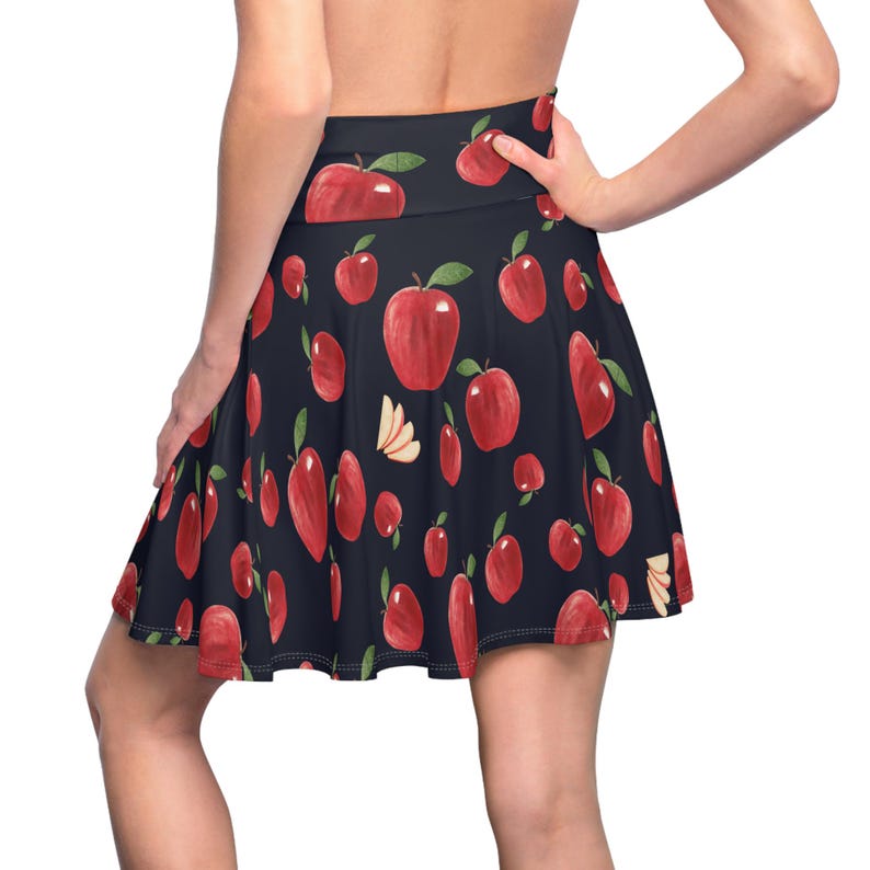 Crispy Apples Women's Skater Skirt, Brunch outfit, Juicy Fruity Skirt image 7