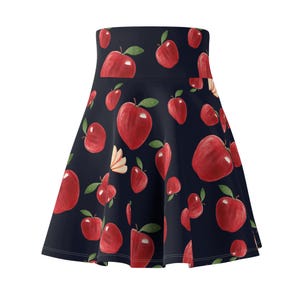 Crispy Apples Women's Skater Skirt, Brunch outfit, Juicy Fruity Skirt image 4
