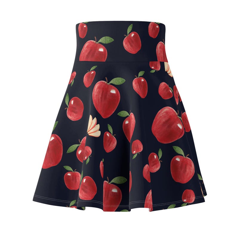 Crispy Apples Women's Skater Skirt, Brunch outfit, Juicy Fruity Skirt image 4