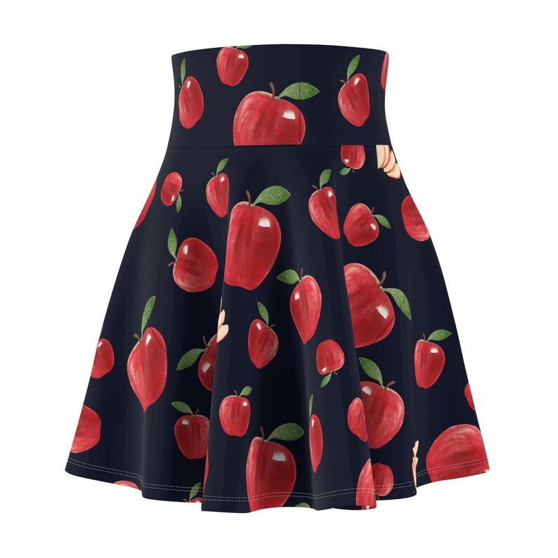 Crispy Apples Women's Skater Skirt, Brunch outfit, Juicy Fruity Skirt image 3