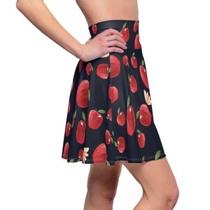 Crispy Apples Women's Skater Skirt, Brunch outfit, Juicy Fruity Skirt image 8