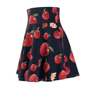 Crispy Apples Women's Skater Skirt, Brunch outfit, Juicy Fruity Skirt image 5