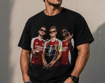 Camiseta vintage del Arsenal, regalo para aficionados al fútbol, camiseta del Arsenal de la Champions League.