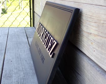 Custom Raised Wood Family Name Sign – 3D Lettering Home Decor