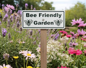 Bienenfreundliches Gartenschild - Wetterfeste HDPE-Außendekoration