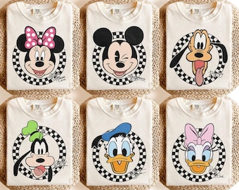 Retro Mickey Minnie Shirts, Mickey and Friends Shirt, Disneyland All Characters Shirt, Disneyland Family Vacation Shirt