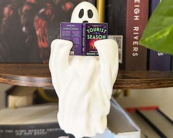 custom mini book, shelf ghost, shelf decor, reading ghost, shelf ghost, thingy thingz