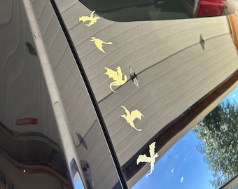 car decal, andarna, fourth wing, tairn, thingy thingz, custom, bookish gift, book decal, reader, book lover, bookworm, book dragon, cars