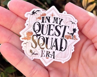 sticker, kindle sticker, phone sticker, onyx storm, quest squad, funny sticker, thingy thingz, squad, fourth wing, ridoc, xaden