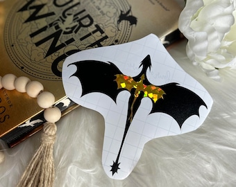 car decal, andarna, fourth wing, tairn, thingy thingz, custom, bookish gift, book decal, reader, book lover, bookworm, book dragon, car
