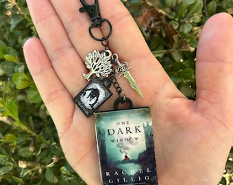 mini book keychain, book purse charm, custom mini book, gift for book lover, thingy thingz, book charm, mini bookshelf
